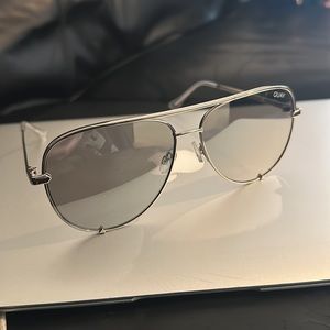QUAY Desi High Key Silver Sunglasses